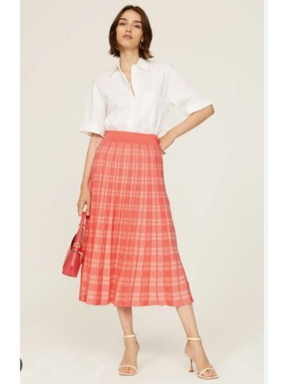 NWOT Kate Spade plaid knit midi skirt size small
